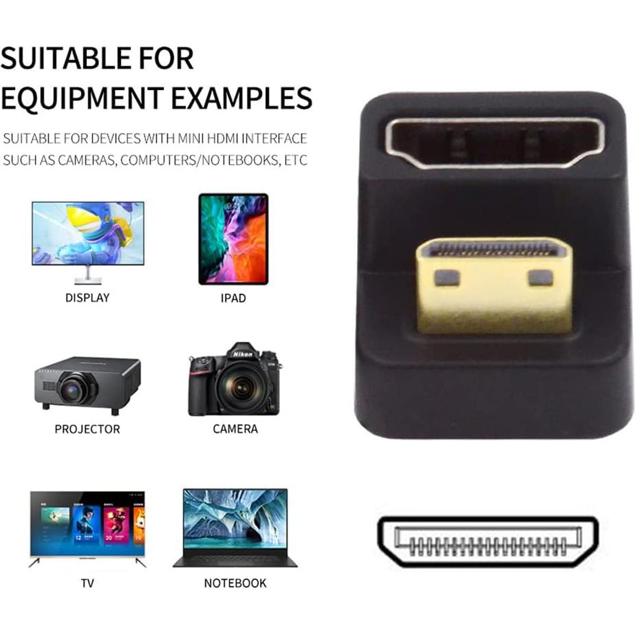 Adaptador HDMI Mini 1.4 Macho a Hembra 360 Grados NFHK