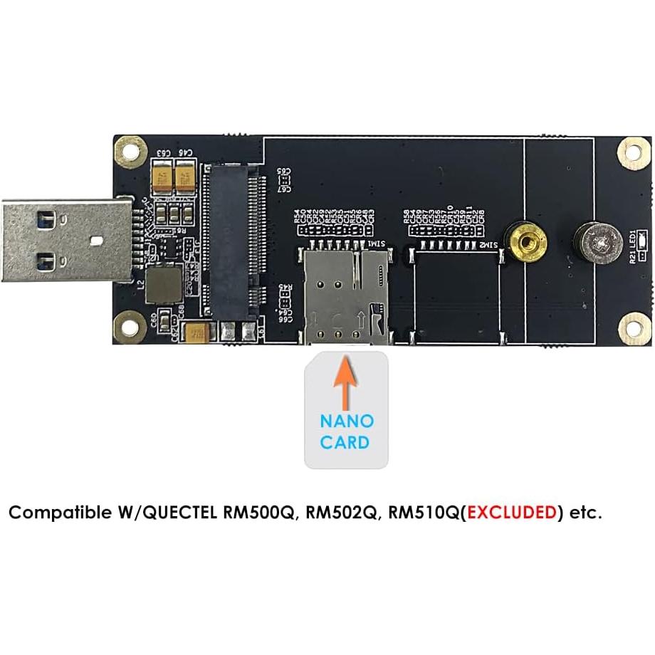 Adaptador M.2 a USB 3.0 EXVIST 5G LTE con ranura SIM