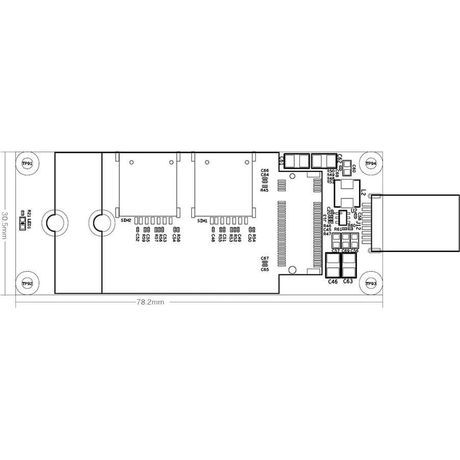 Adaptador M.2 a USB 3.0 EXVIST 5G LTE con ranura SIM