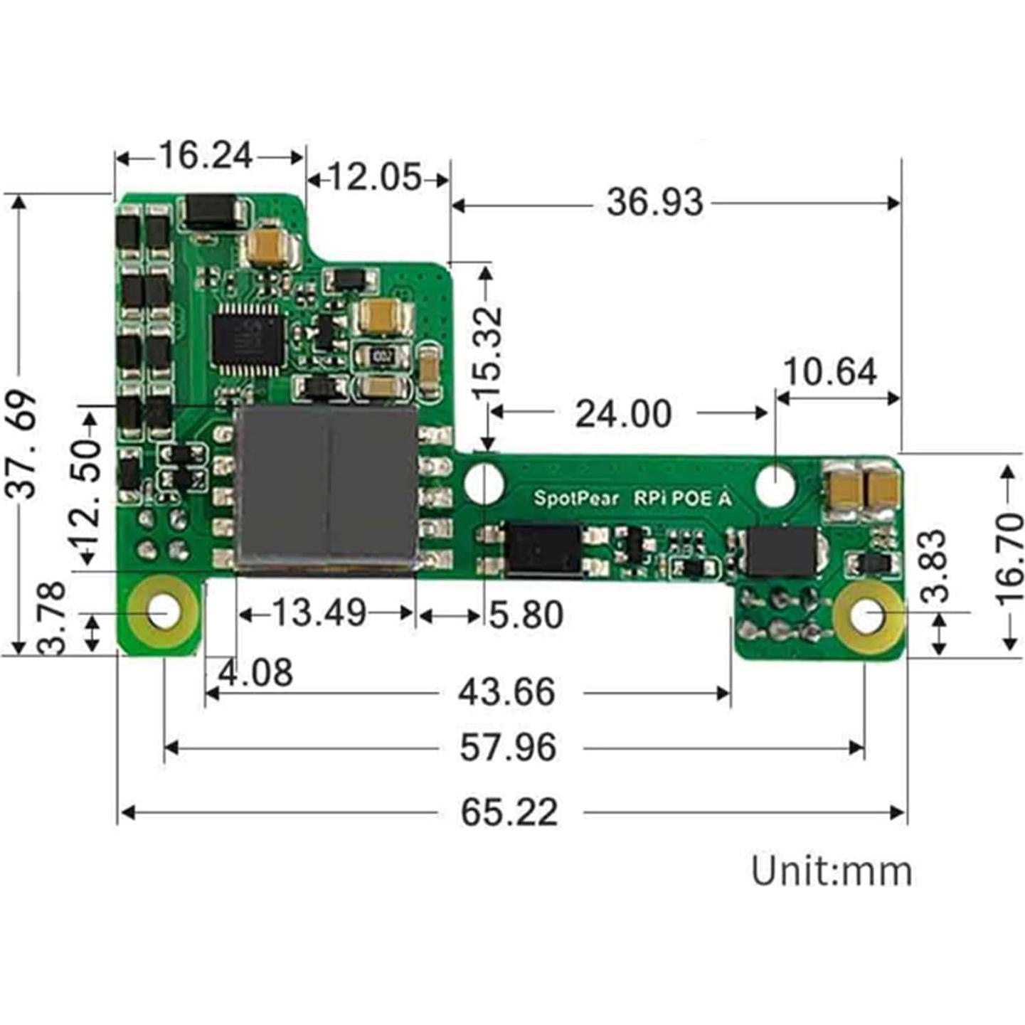 Módulo POE para Raspberry Pi 3B+/4B con Ventilador Viprh