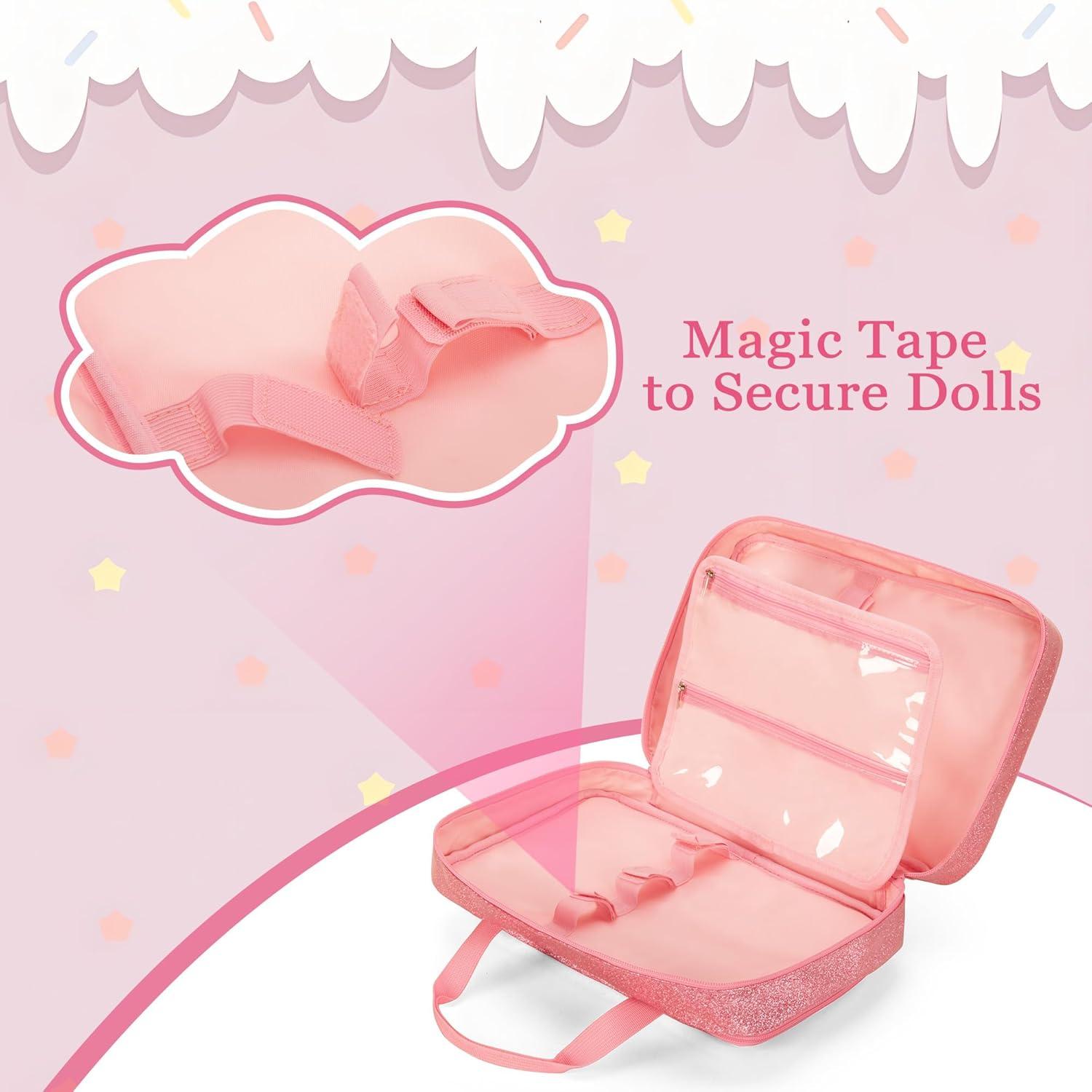 Funda de Transporte LoDrid Rosa para Muñecas de 30 cm