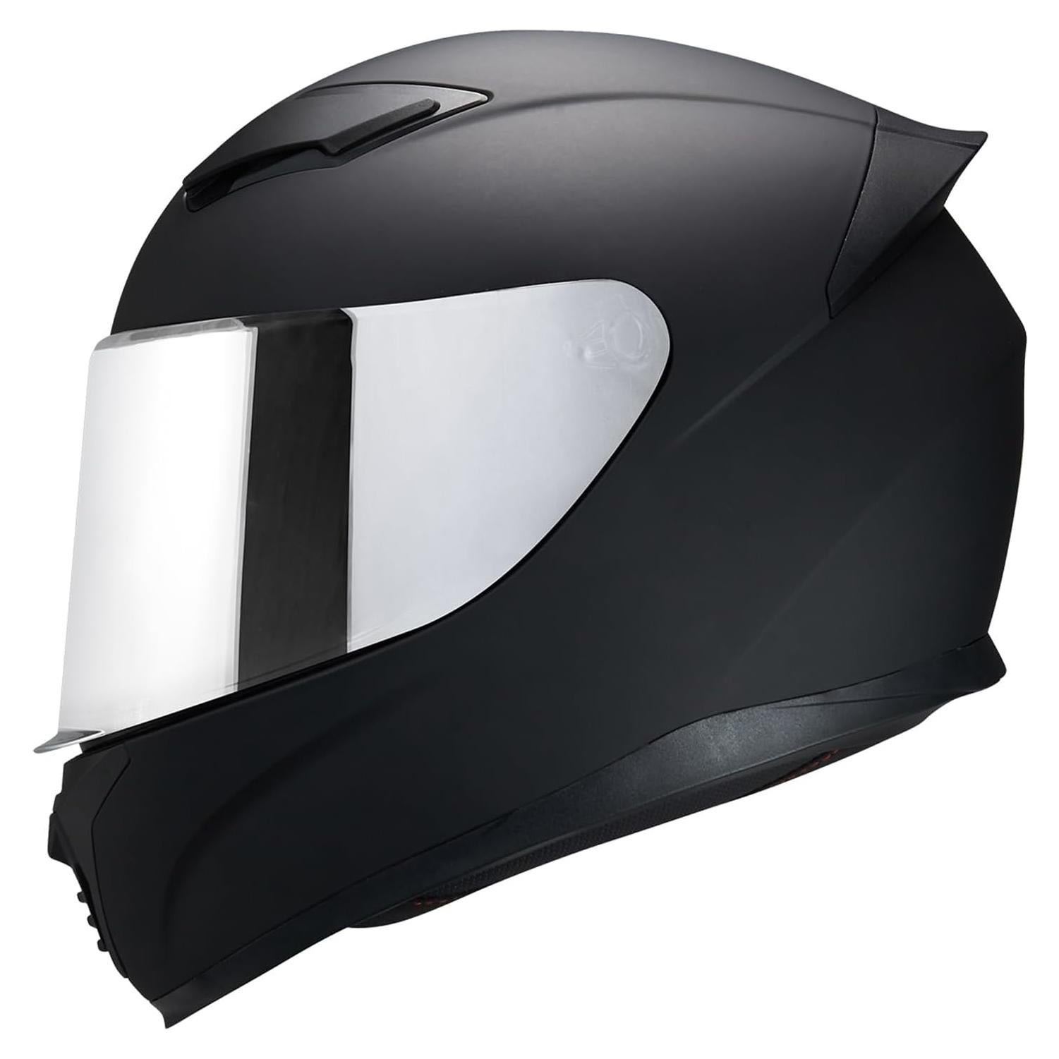 Casco Integral Negro JQF Gear WS-607 para Motocicleta M