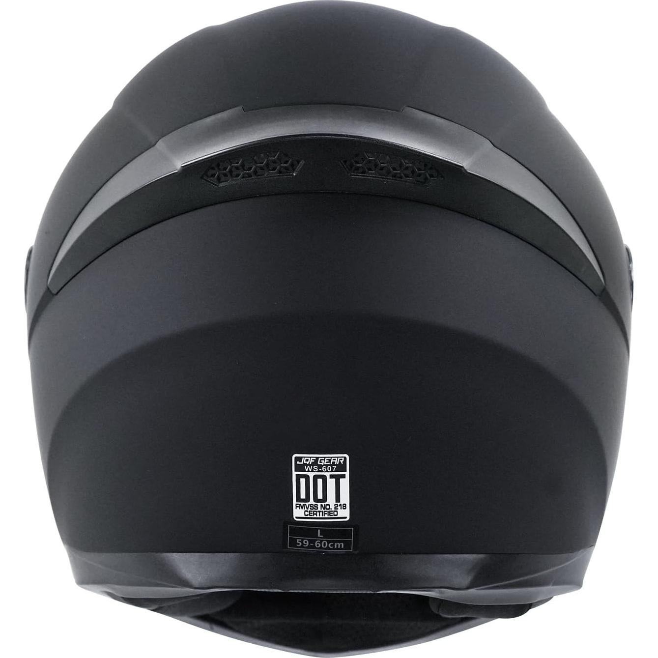 Casco Integral JQF Gear WS-607 Negro Mate Mediano