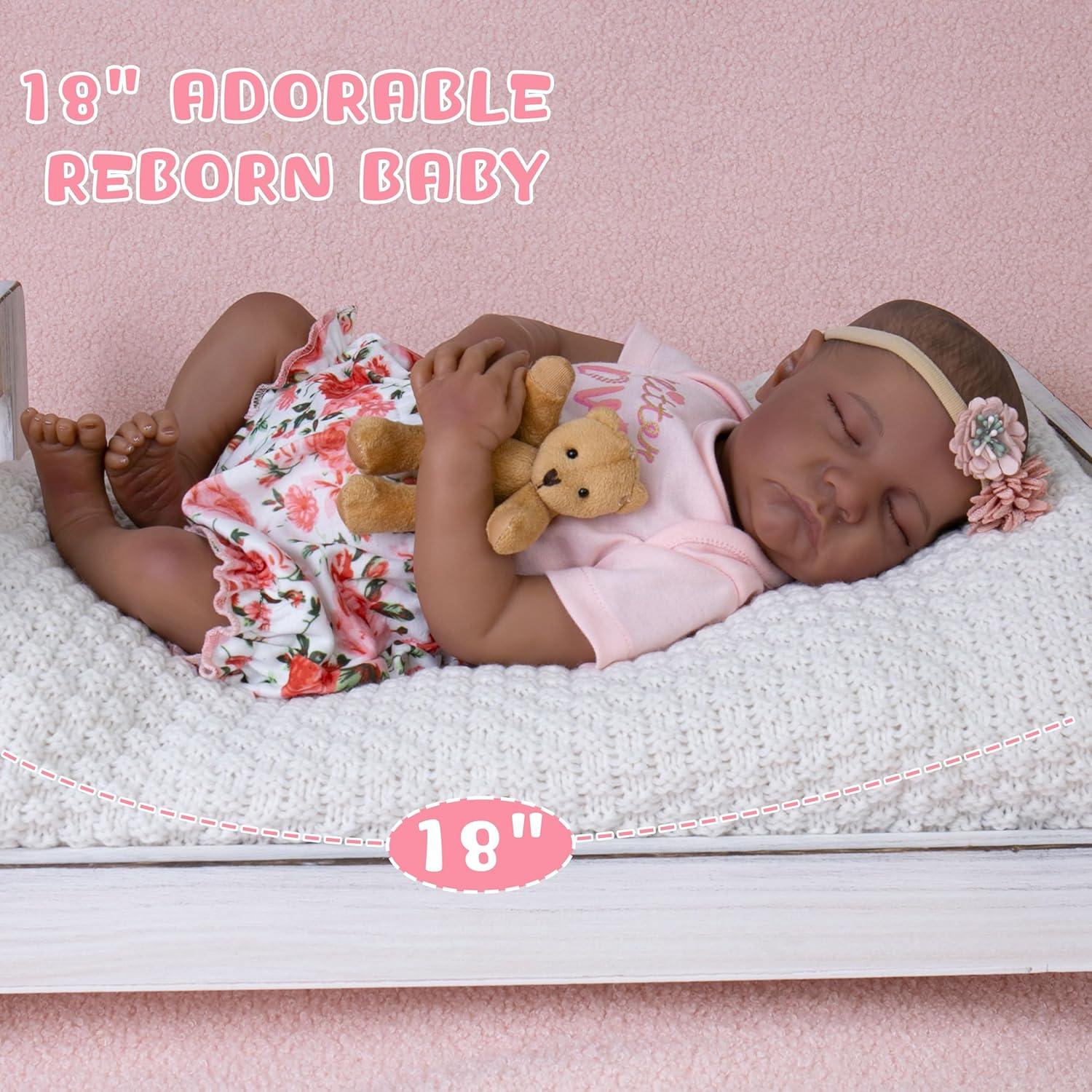 Muñeca Bebé Reborn Milidool 18" Realista con Accesorios