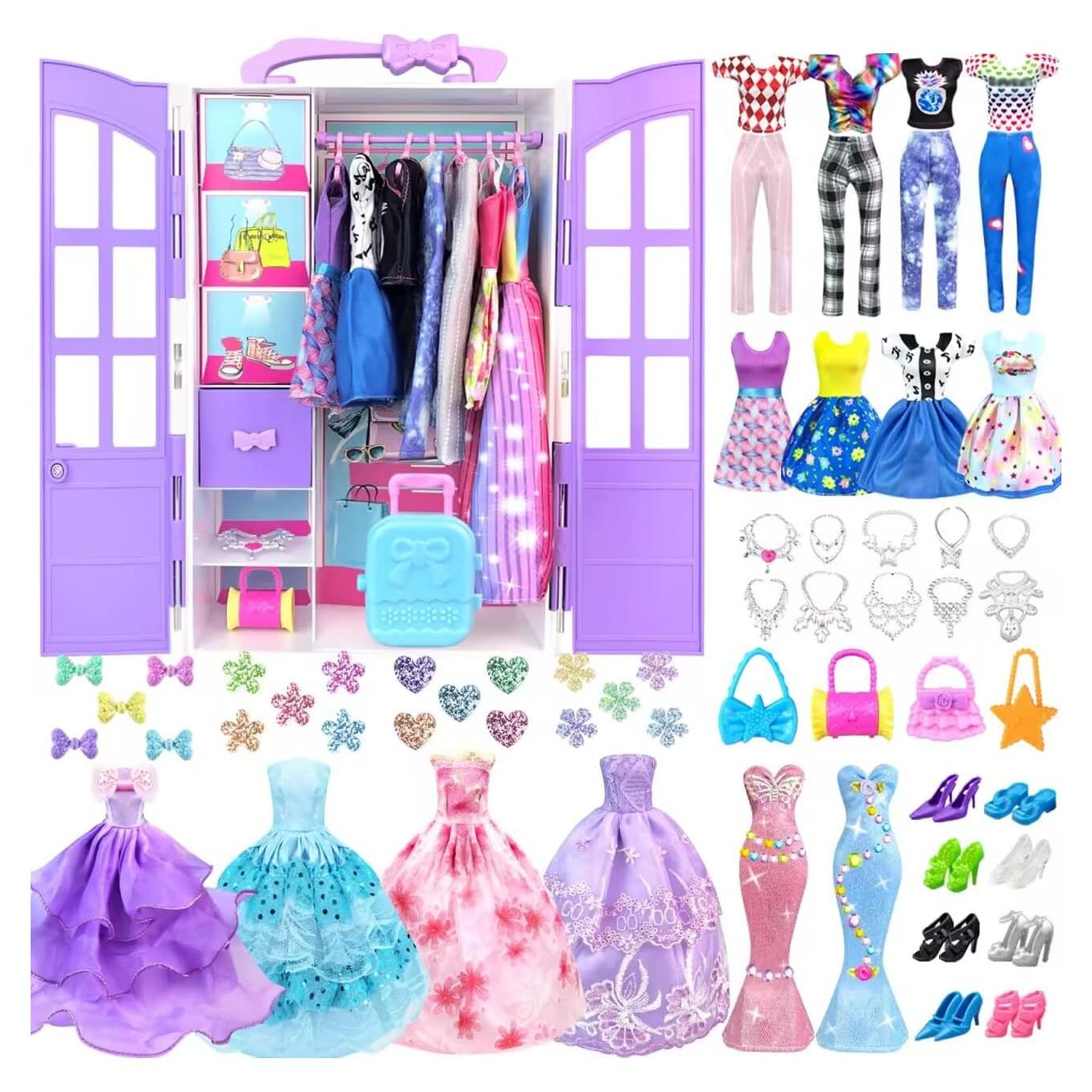 Kit de Ropa y Accesorios para Muñecas VLUSSO 92 Piezas