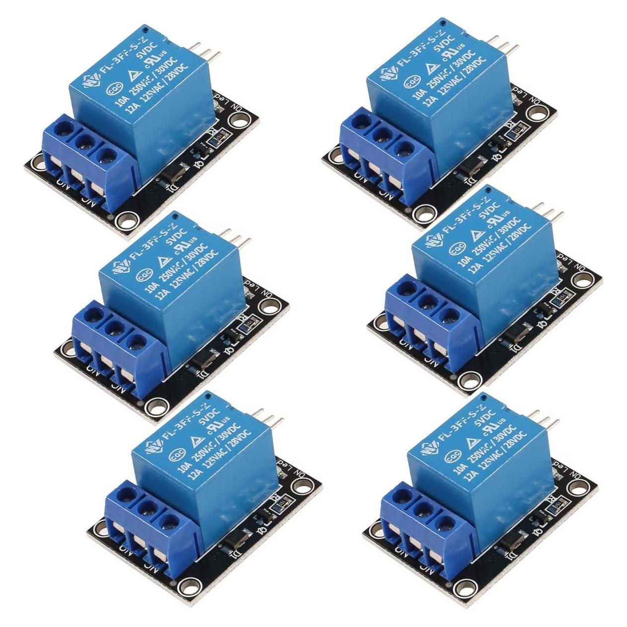 Módulo de Relé 12V 1 Canal Azuocn para Microcontroladores