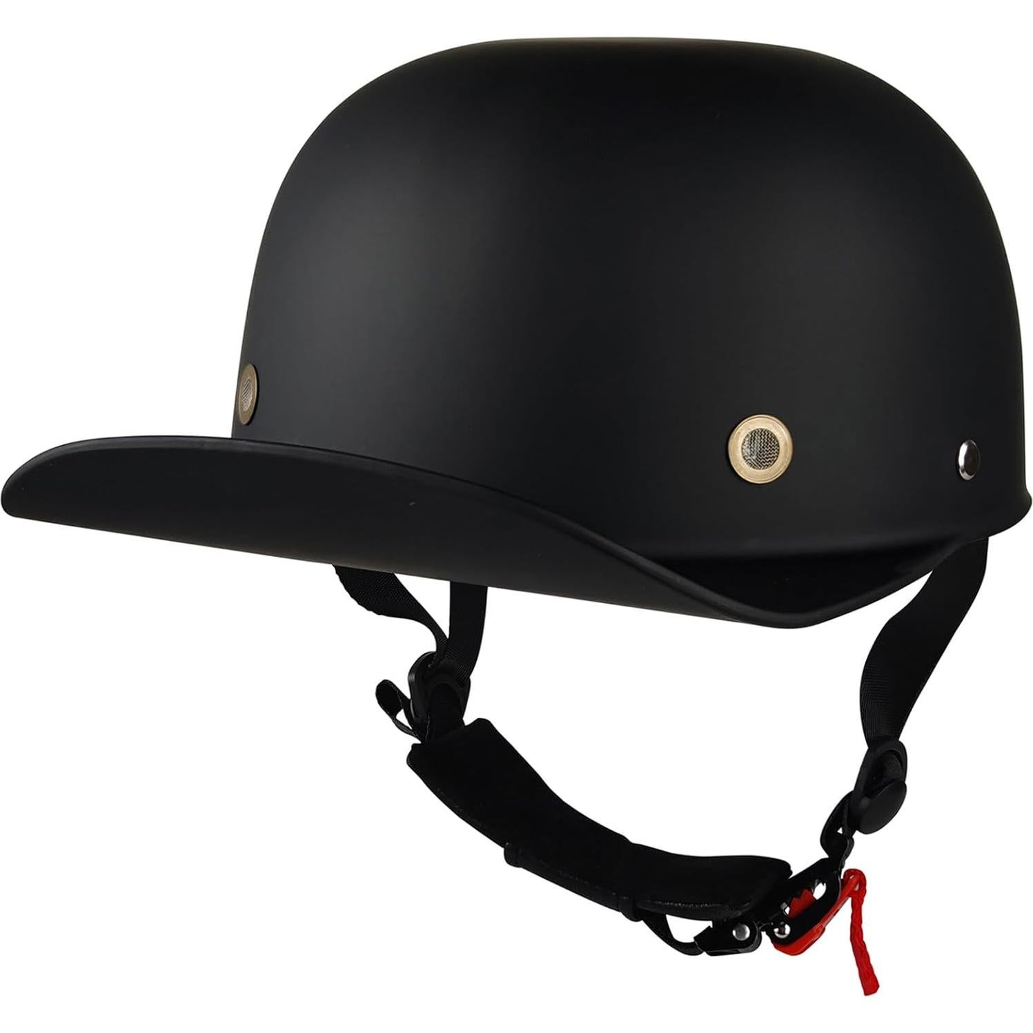 Casco de motocicleta DJGLKREJG Retro Negro Mediano