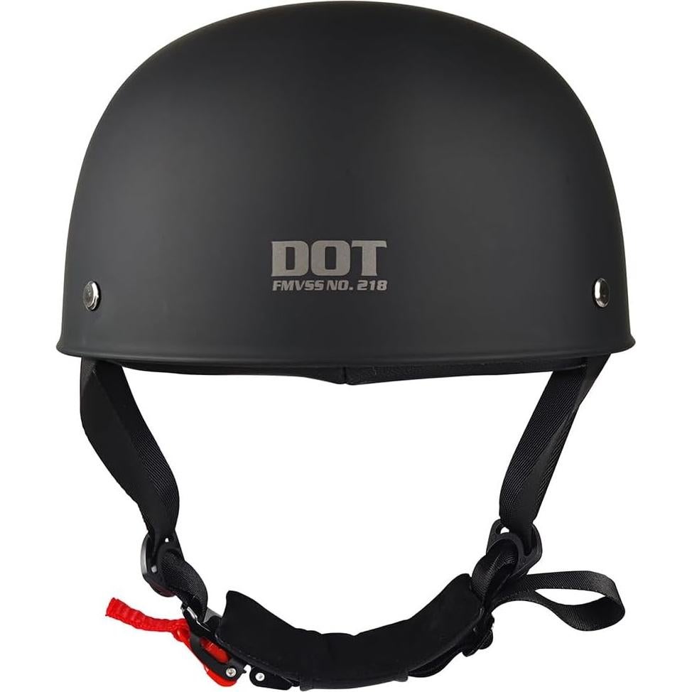 Casco de motocicleta DJGLKREJG Retro Negro Mediano