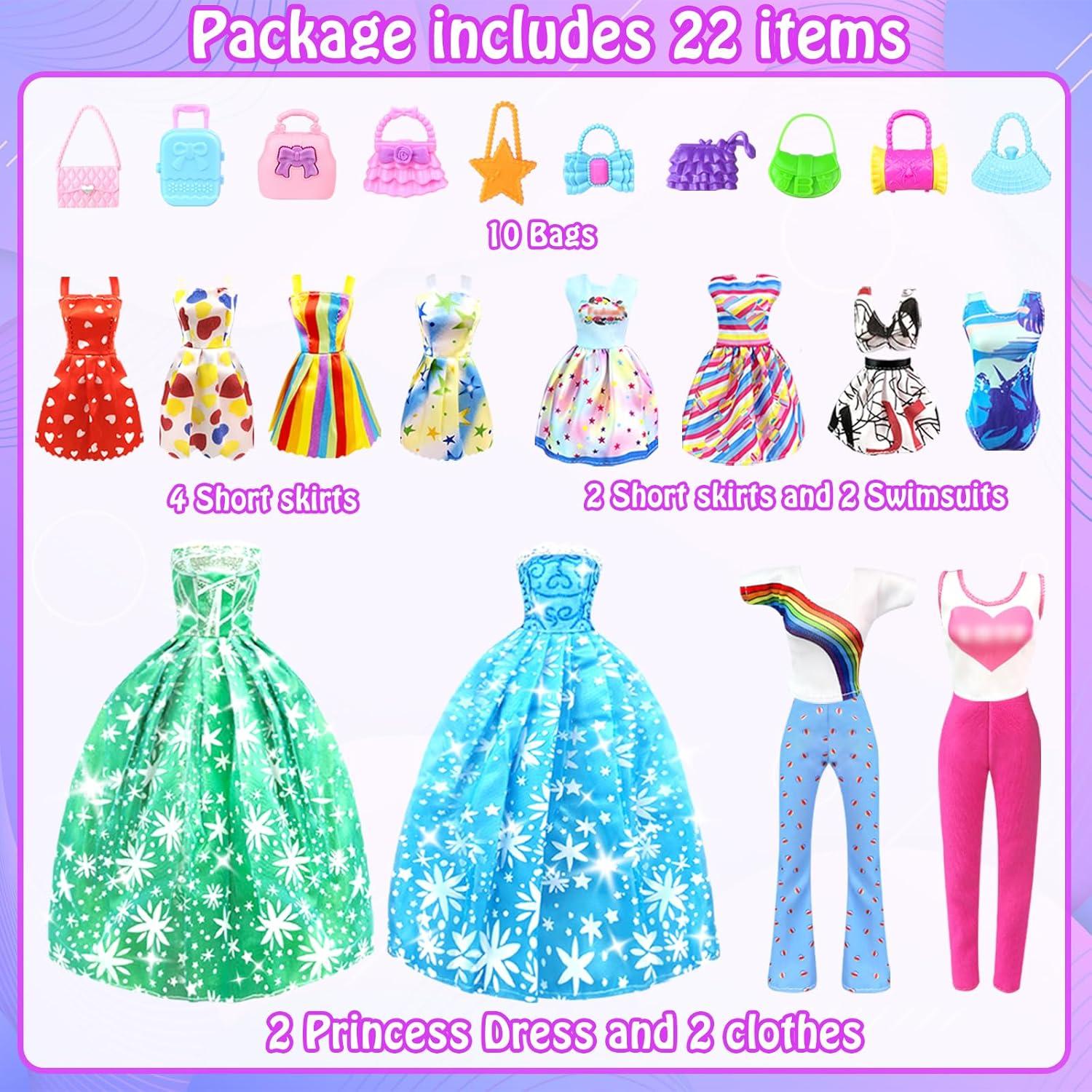 Conjunto de Ropa para Muñecas 11.5" BNUZEIYI - Vestidos y Accesorios