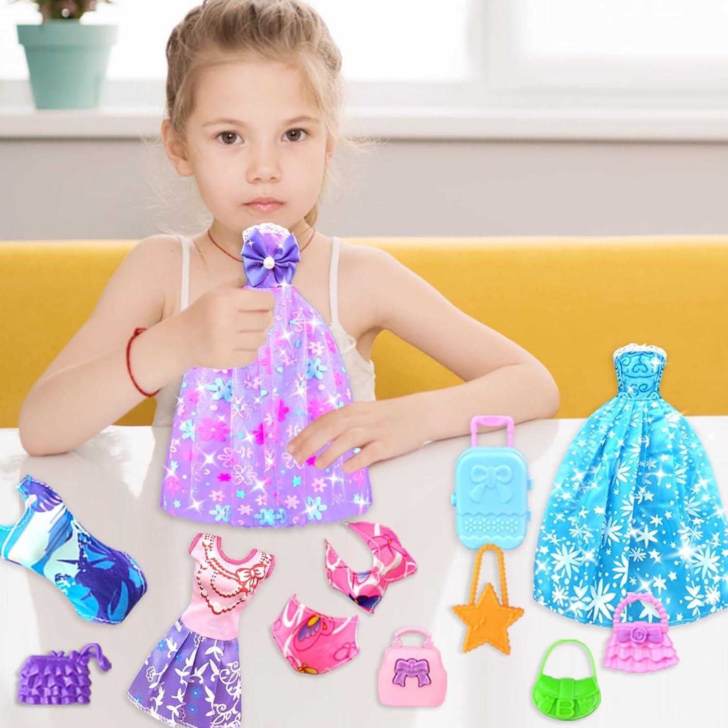 Conjunto de Ropa para Muñecas 11.5" BNUZEIYI - Vestidos y Accesorios