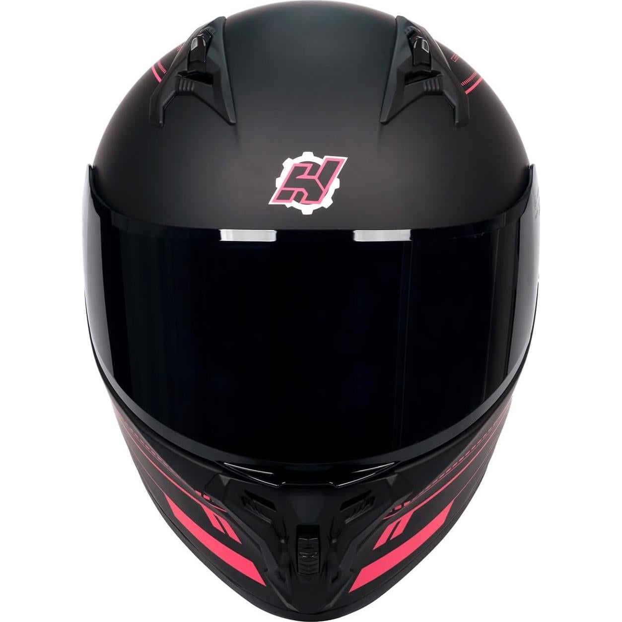 Casco Integral HAX Obsidian Pro Doble Visor Rosa Adulto