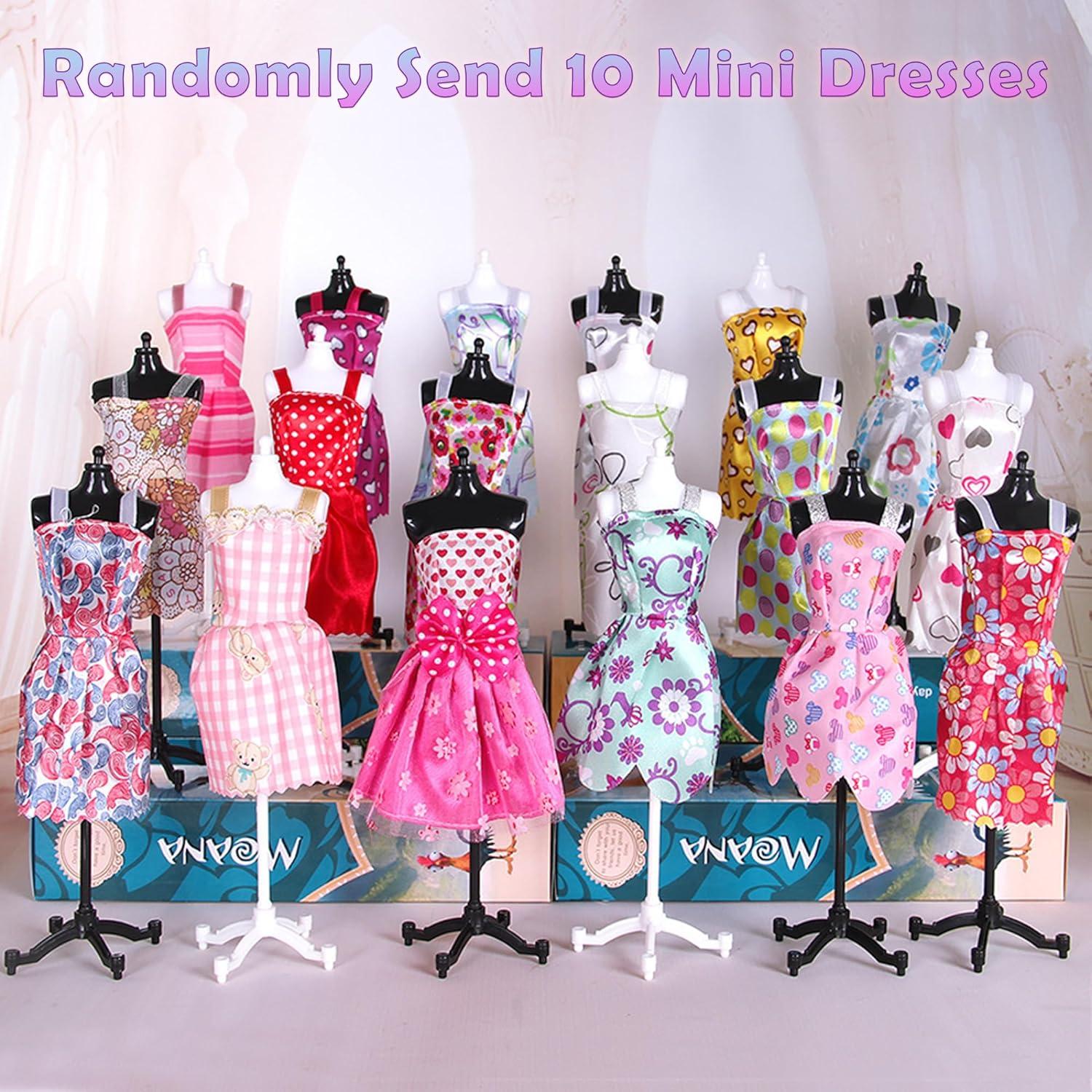 Ropa para Muñecas Keysse - 8 Trajes de Fiesta con Lentejuelas