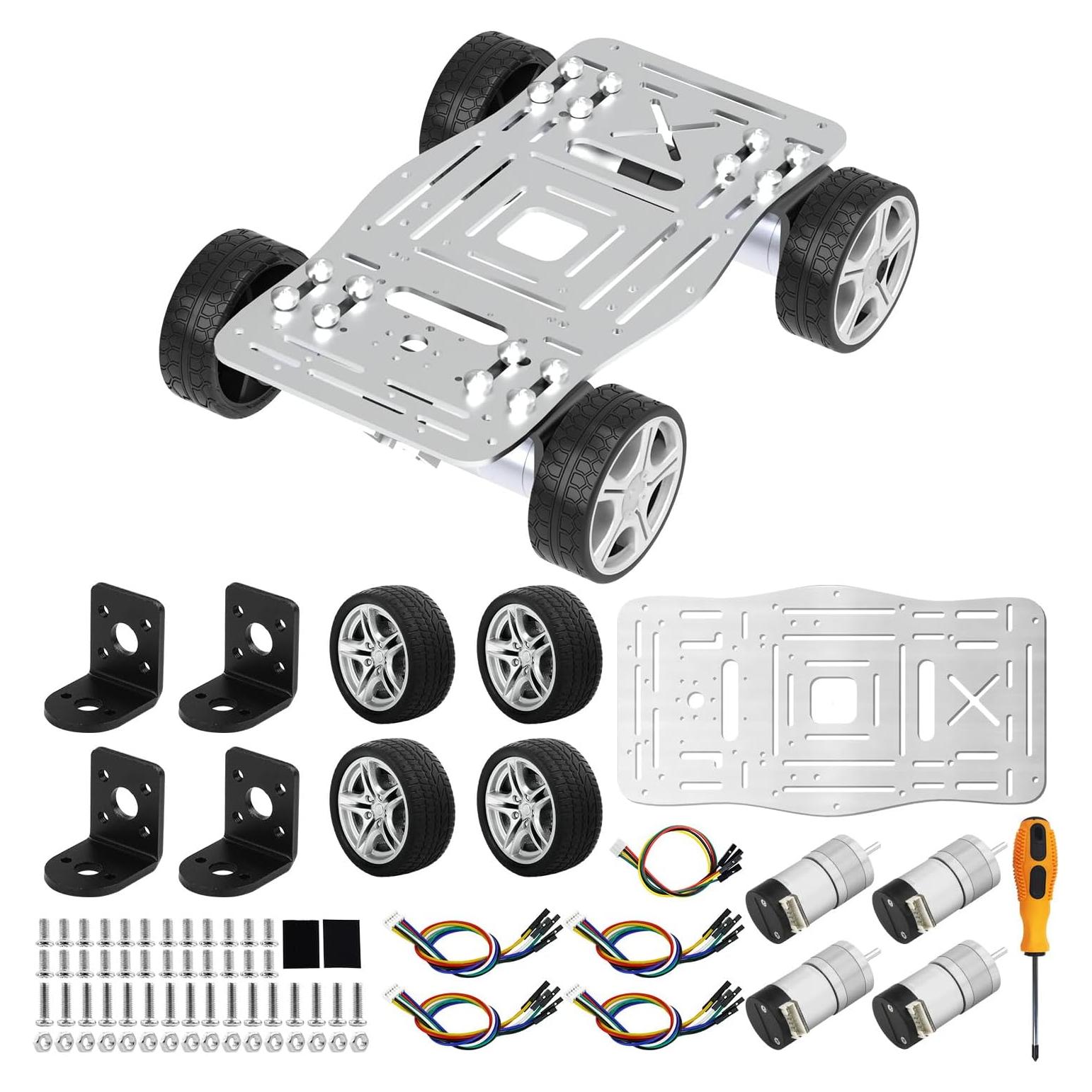 Kit Chasis Robótico Yahboom 4 Ruedas DIY Aluminio V1