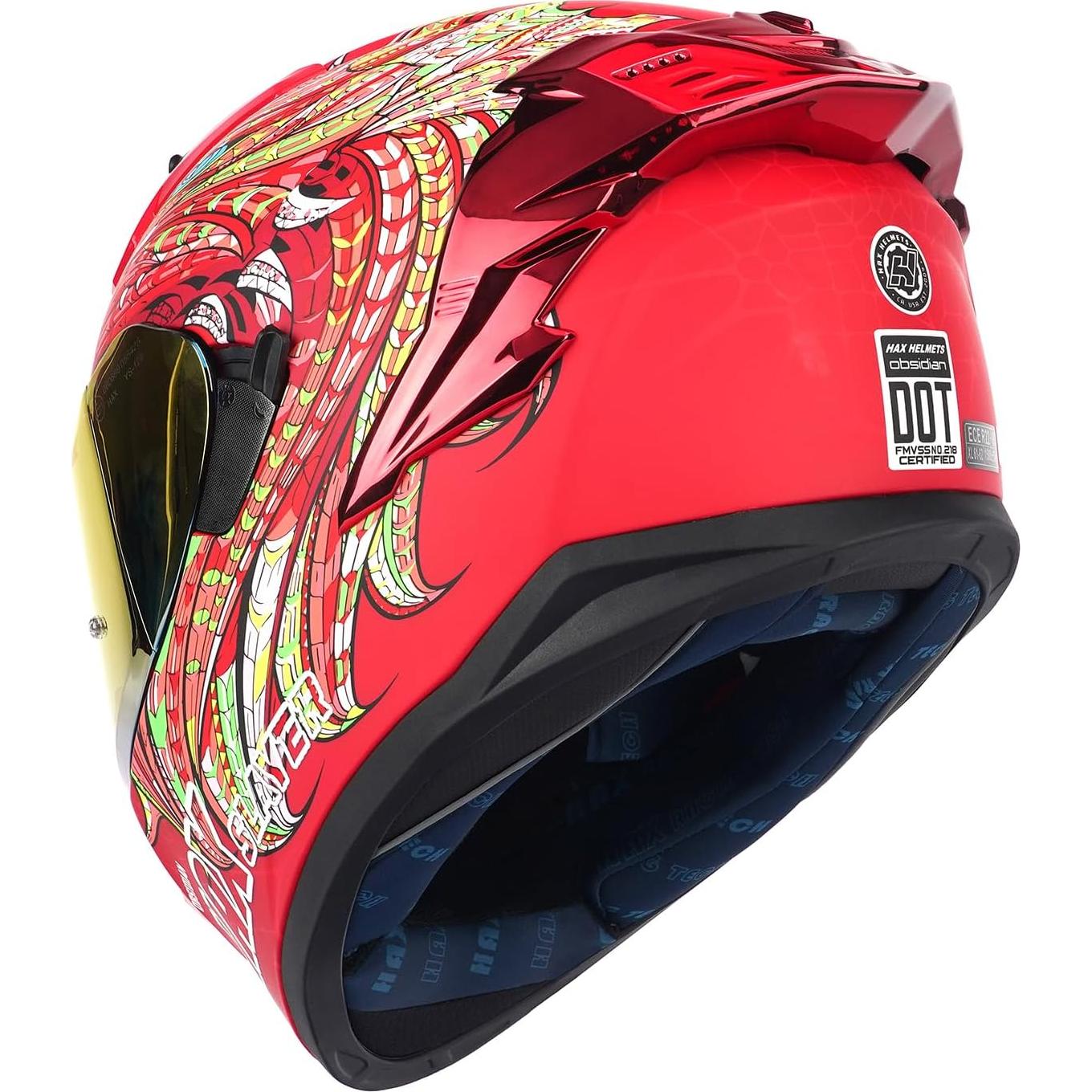 Casco Integral HAX Obsidian 17 Doble Visera Rosa