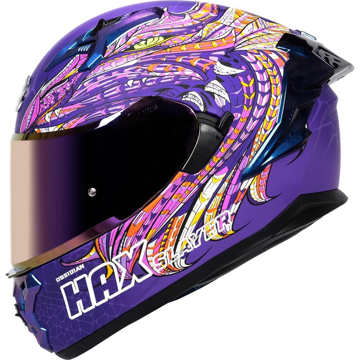 Casco Integral HAX Obsidian 17 Doble Visor Rosa Adulto