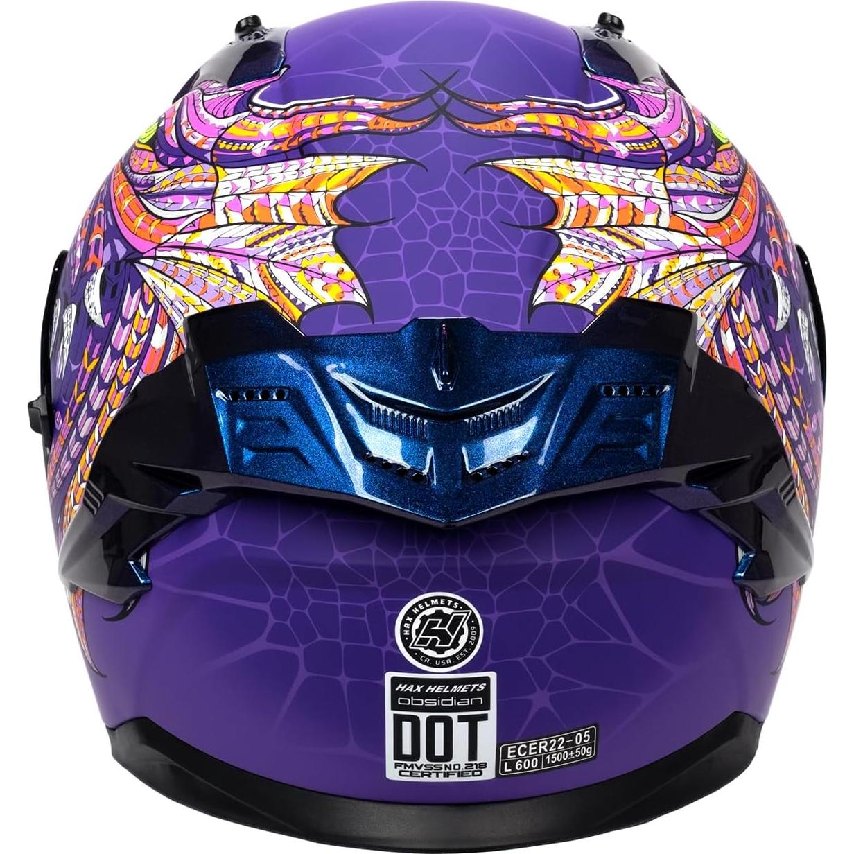 Casco Integral HAX Obsidian 17 Doble Visor Rosa Adulto