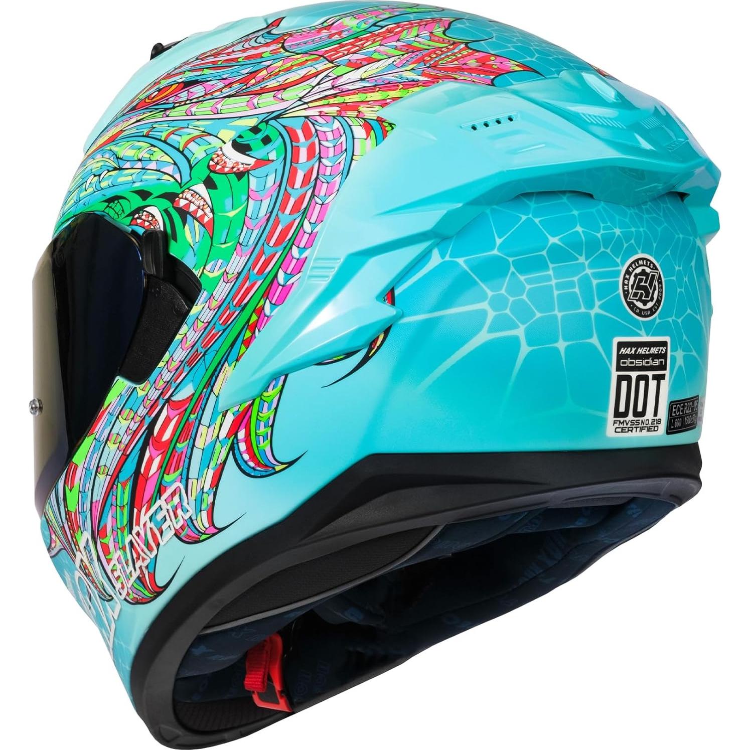 Casco Integral HAX Obsidian 17 Doble Visor Rosa Adulto