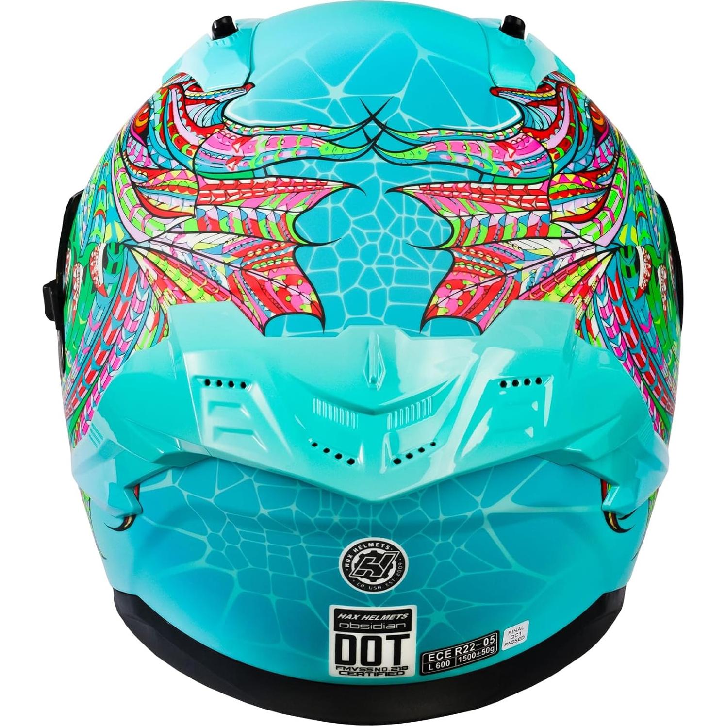 Casco Integral HAX Obsidian Pro Rosa Doble Visera 2.1kg