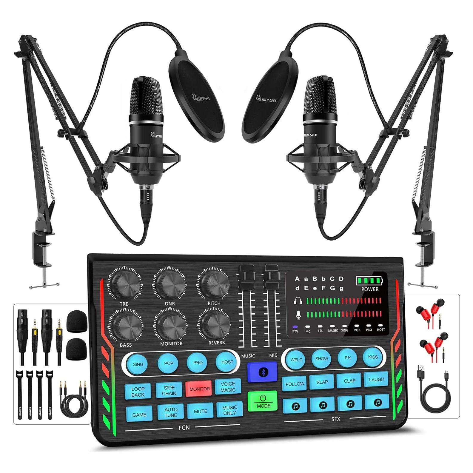 Kit de Podcast Profesional HS-AP203-2 para 2 Personas