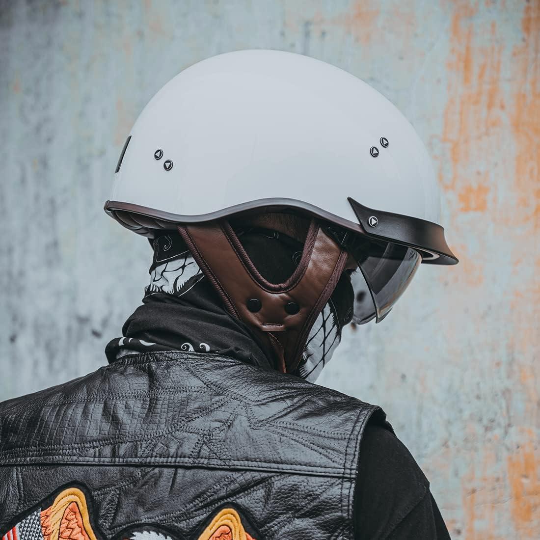 Casco de motocicleta VCOROS F-07 con visera solar XXL