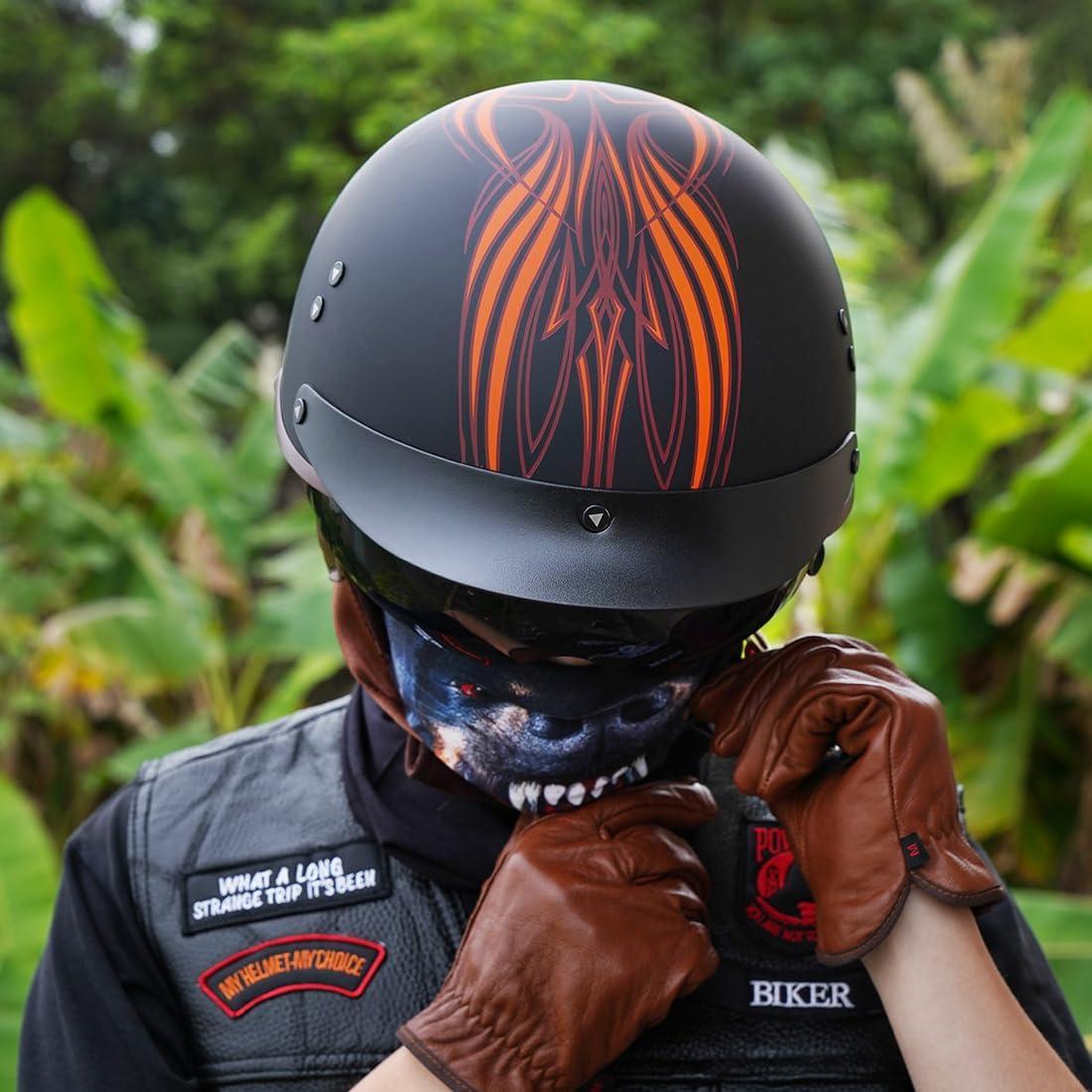 Casco de motocicleta VCOROS F-07 XL con visera solar