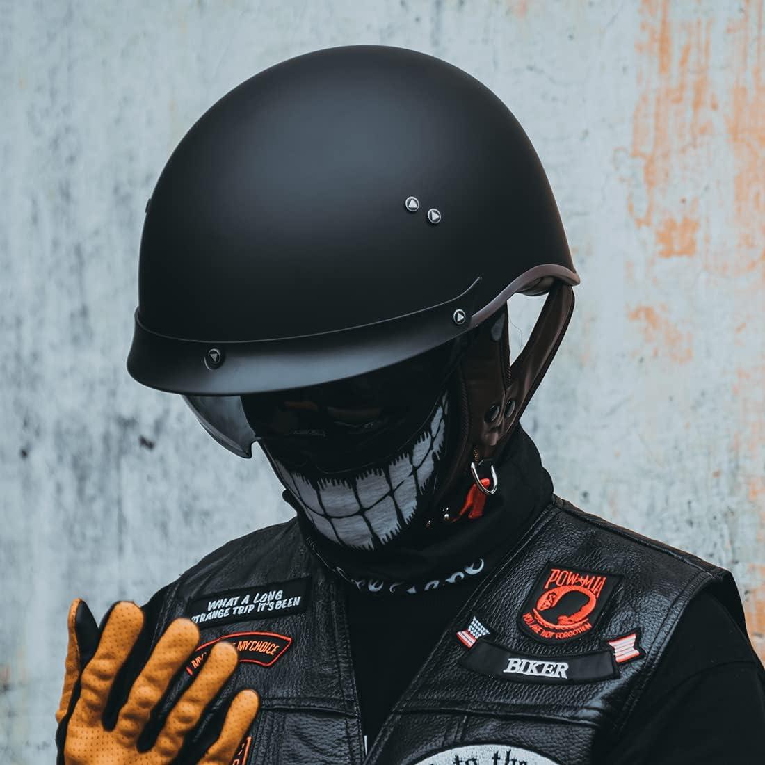 Casco de motocicleta VCOROS F-07 XL con visera solar