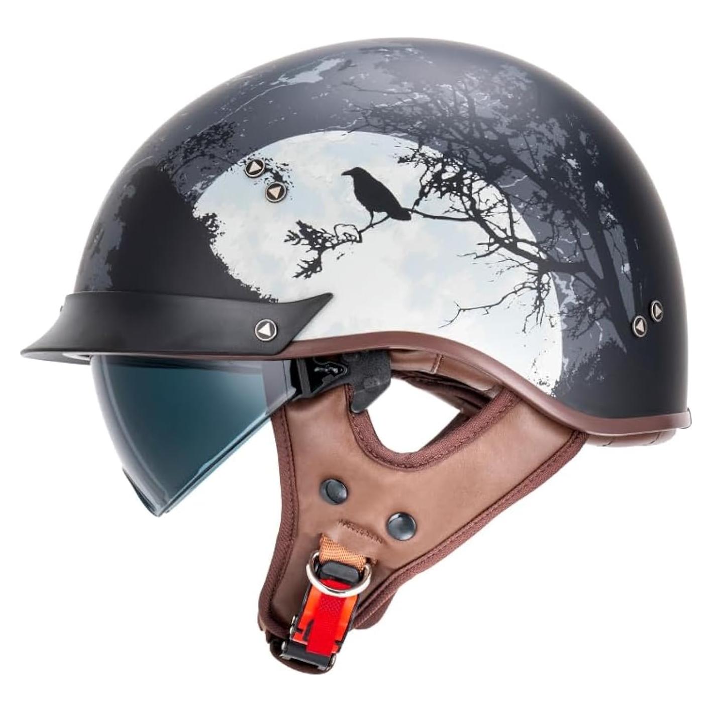 Casco VCOROS F-07 Media Cara con Visera Solar XXL