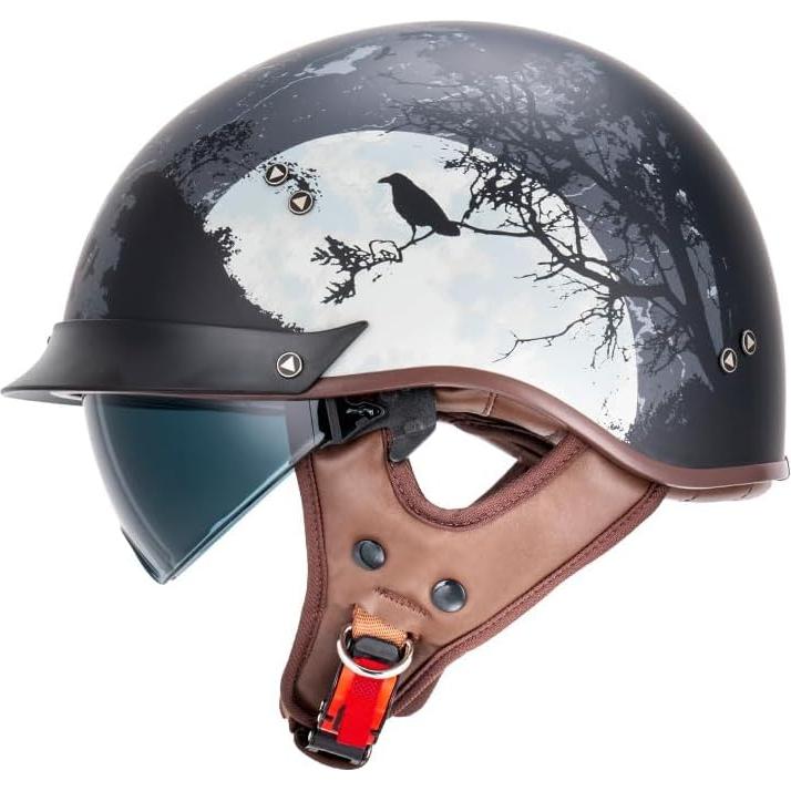 Casco VCOROS F-07 Media Cara con Visera Solar XXL