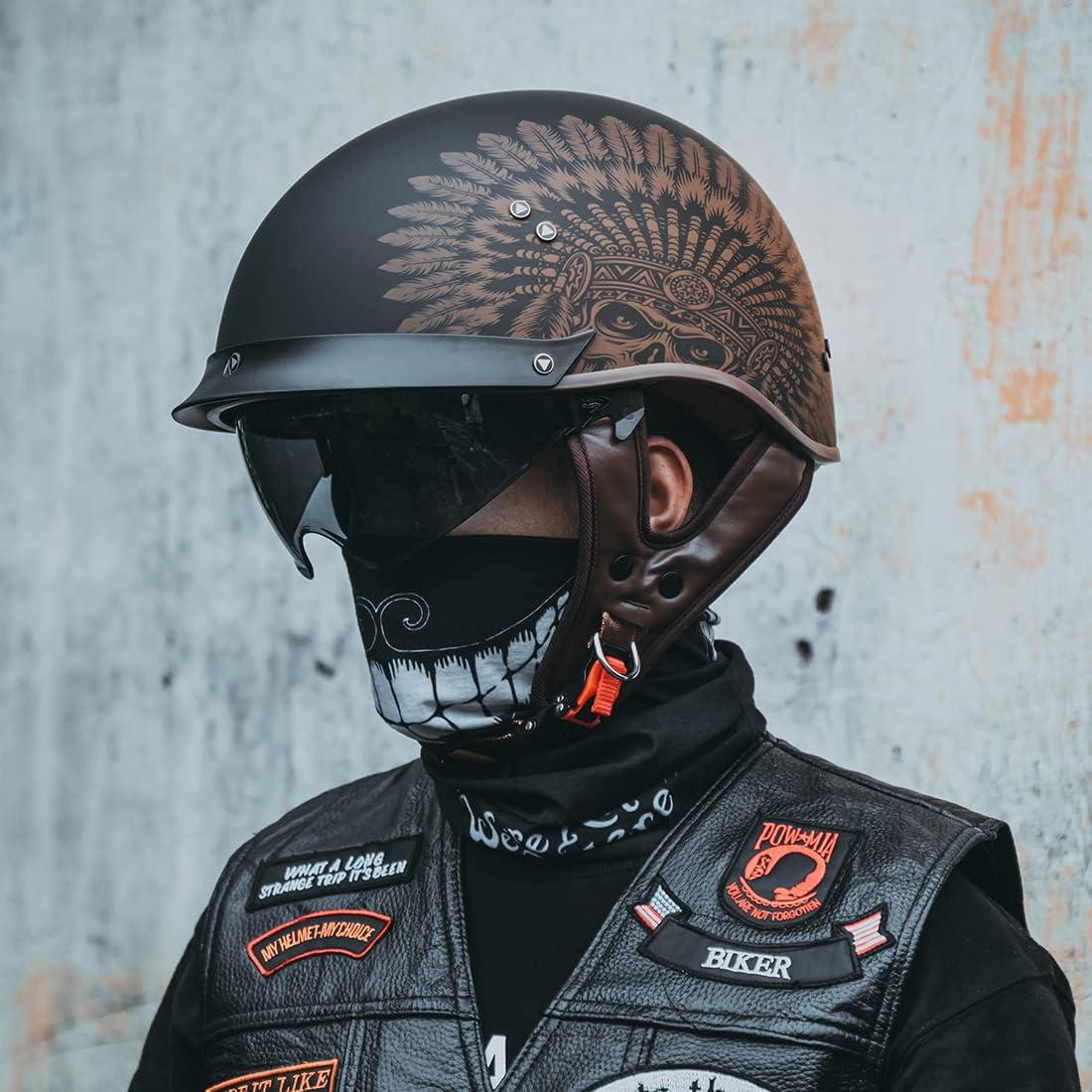 Casco de motocicleta F-07 VCOROS con visera solar y hebilla