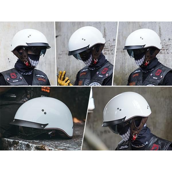 Casco de motocicleta VCOROS F-07 Blanco Brillante L