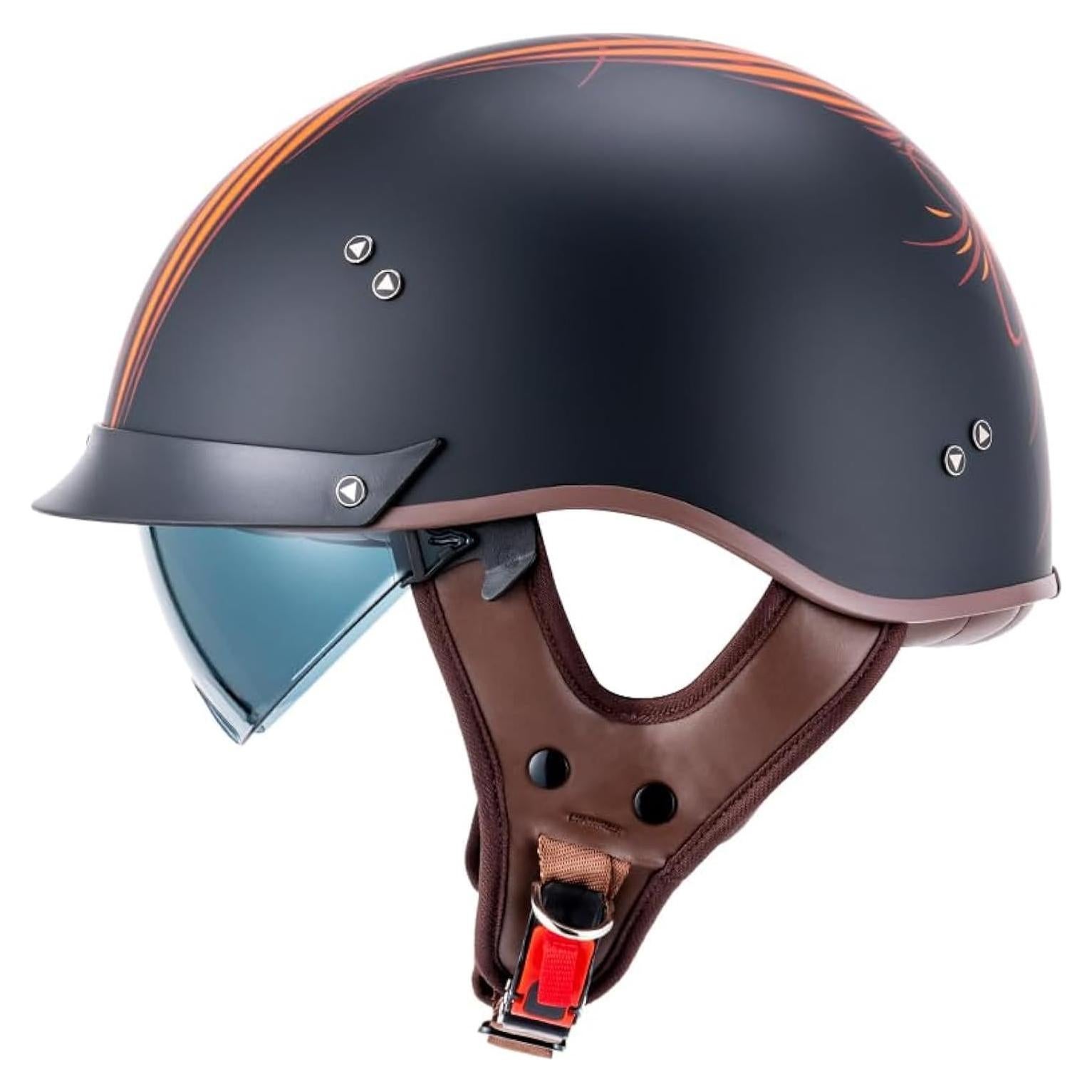 Casco VCOROS F-07 Media Cara con Visera Solar XXL