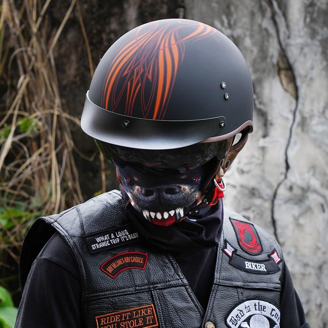 Casco VCOROS F-07 Media Cara con Visera Solar XXL