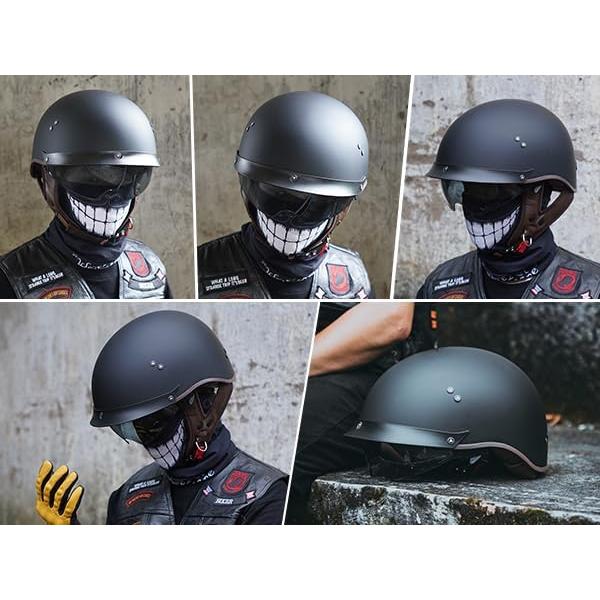 Casco de motocicleta VCOROS F-07 cara abierta negro mate S