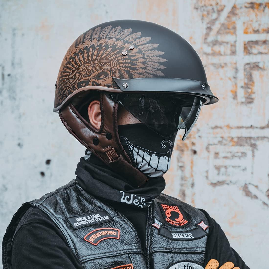 Casco de motocicleta VCOROS F-07 XXL con visera solar