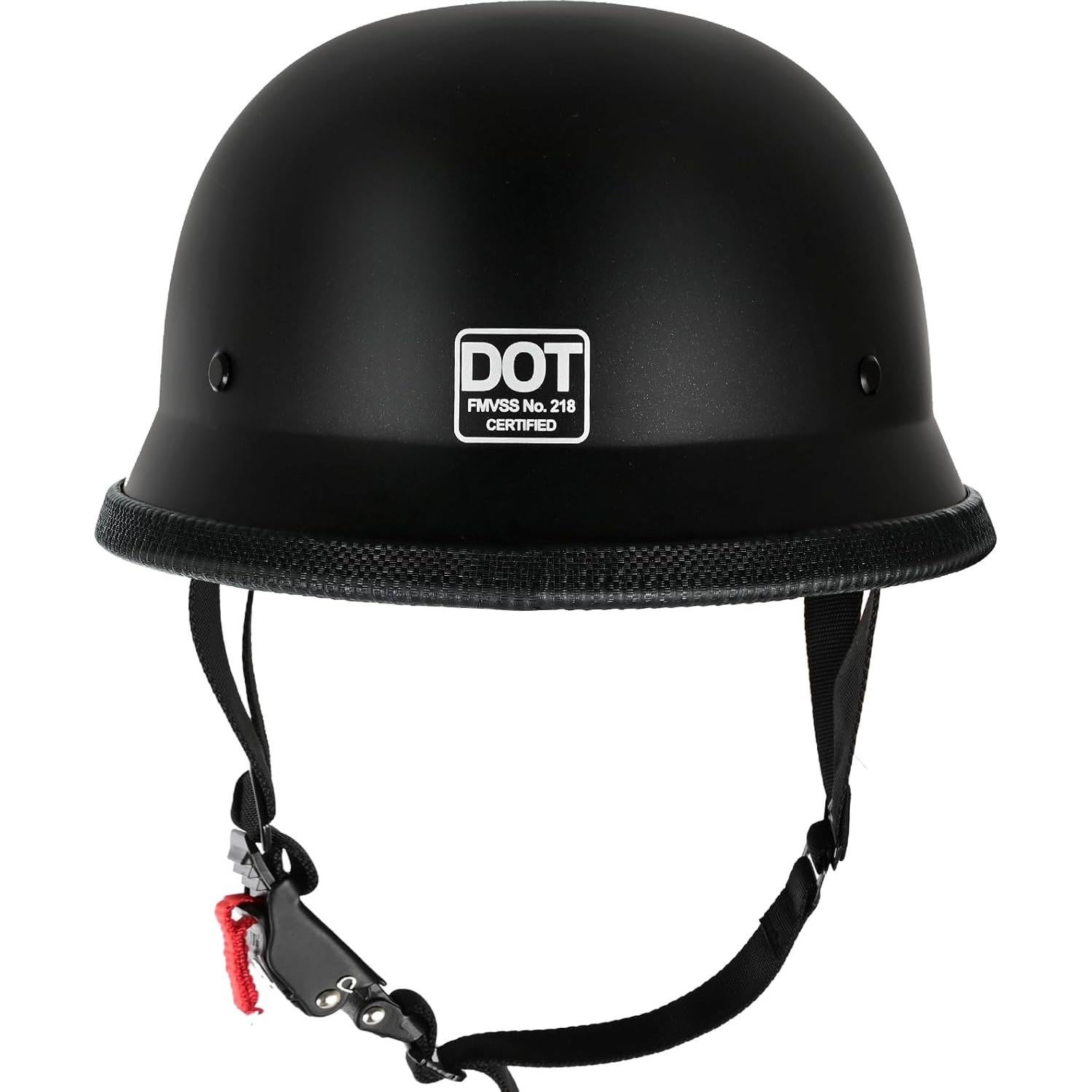 Casco de motocicleta AZGAMES A01 Retro Negro Brillante