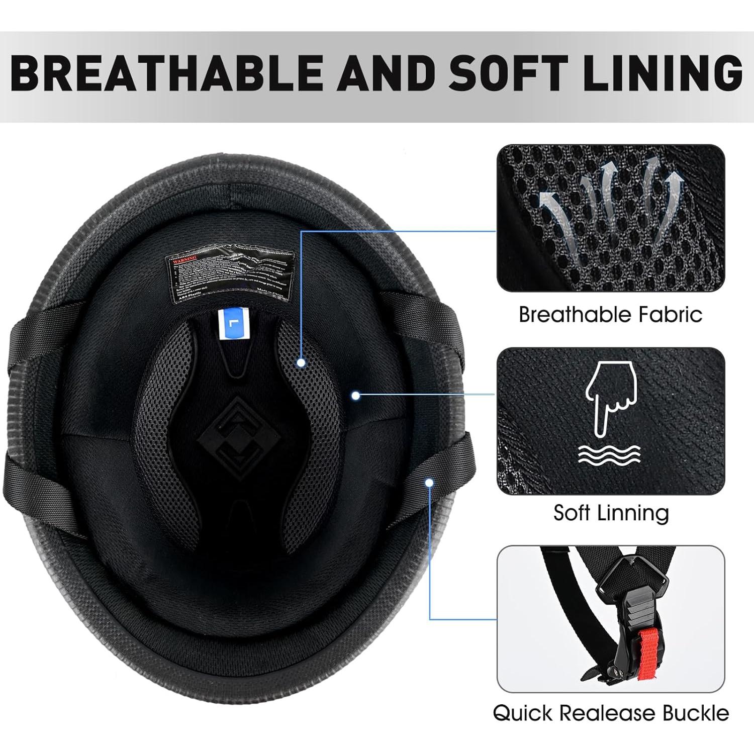 Casco de motocicleta AZGAMES A01 Retro Negro Brillante