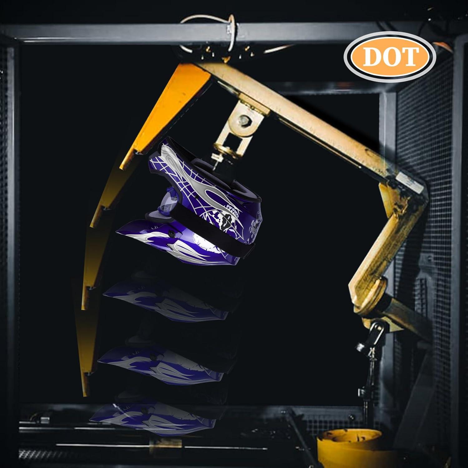 Casco TCT-MOTORPARTS para Niños Pequeño Calavera Azul