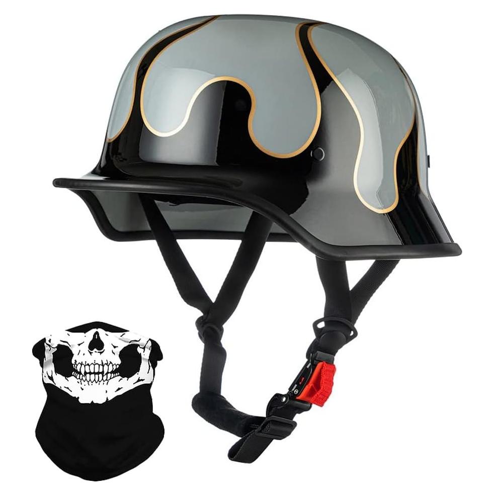 Casco Vintage Alemán ACLFF M-XXL 57-64cm Retro Motocicleta