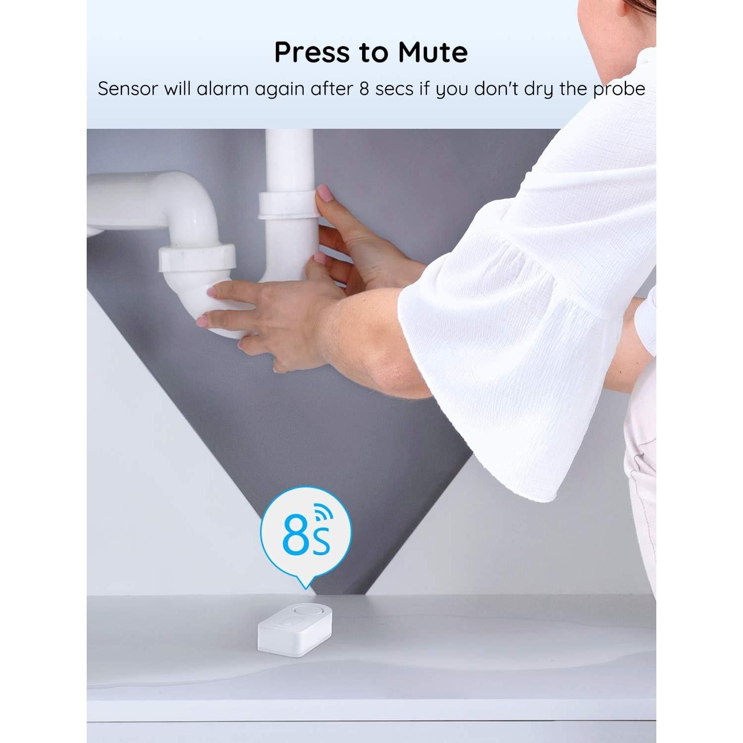 Govee Detectores de Fugas de Agua Paquete de 5, Alarma 100dB