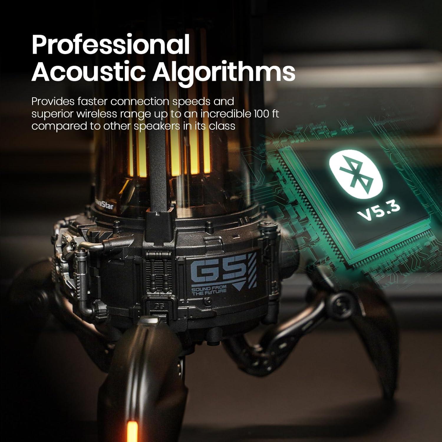 Altavoz Bluetooth Portátil Gravastar Supernova 65W Amarillo