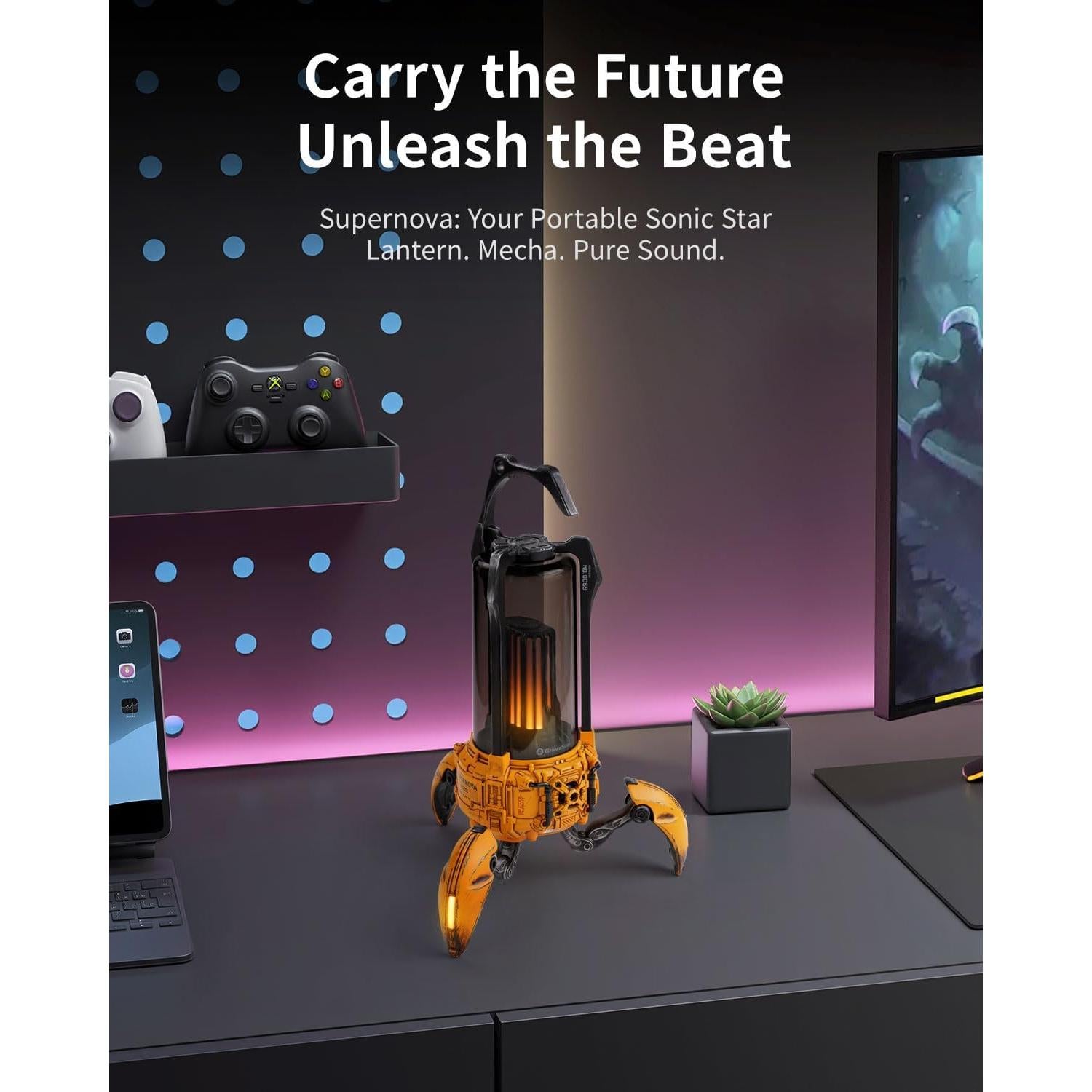 Altavoz Bluetooth Portátil Gravastar Supernova 25W 9H Batería