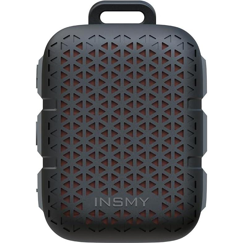 INSMY Wearable Bluetooth Speakers,IP67 Waterproof,Clip-On Portable Small Personal Speaker/Clean Sound/Stereo Pair/Wireless 5.4/ENC Built-in Mic/Lightweight for Outdoor Golf Work Pool (Black)