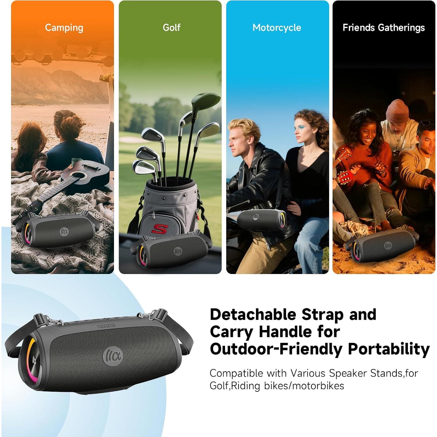 Altavoz Bluetooth Tazata Boomblast Mini 60W IPX7 Portátil