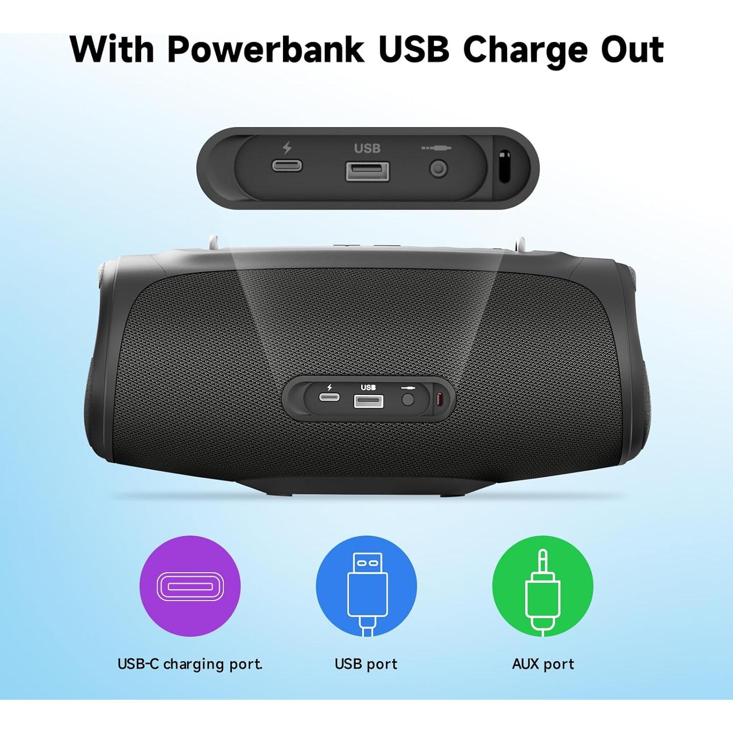 Altavoz Bluetooth Tazata Boomblast Mini 60W IPX7 Portátil