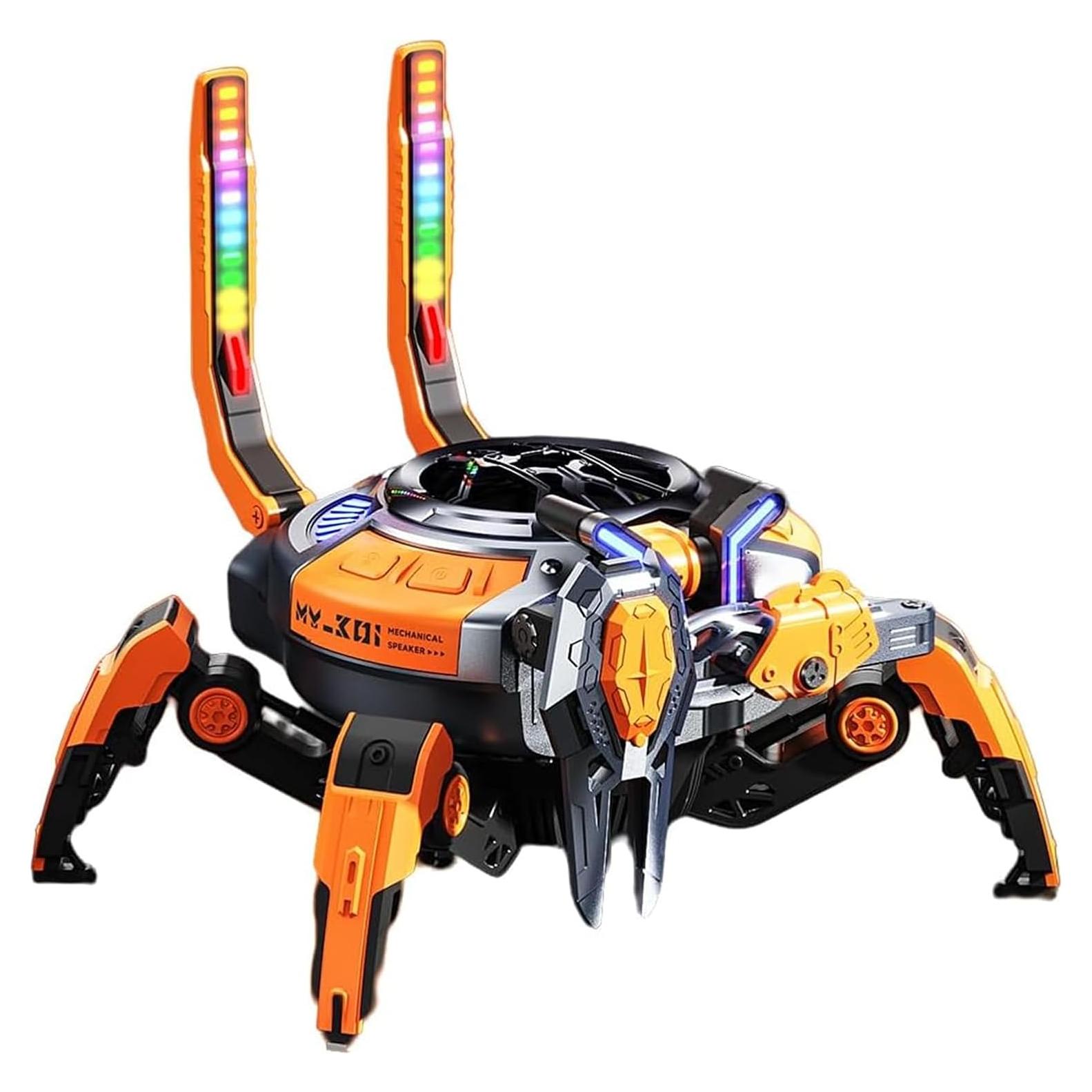 Altavoz Bluetooth LUCOJET Cangrejo Mecánico 10W LED 8H Naranja