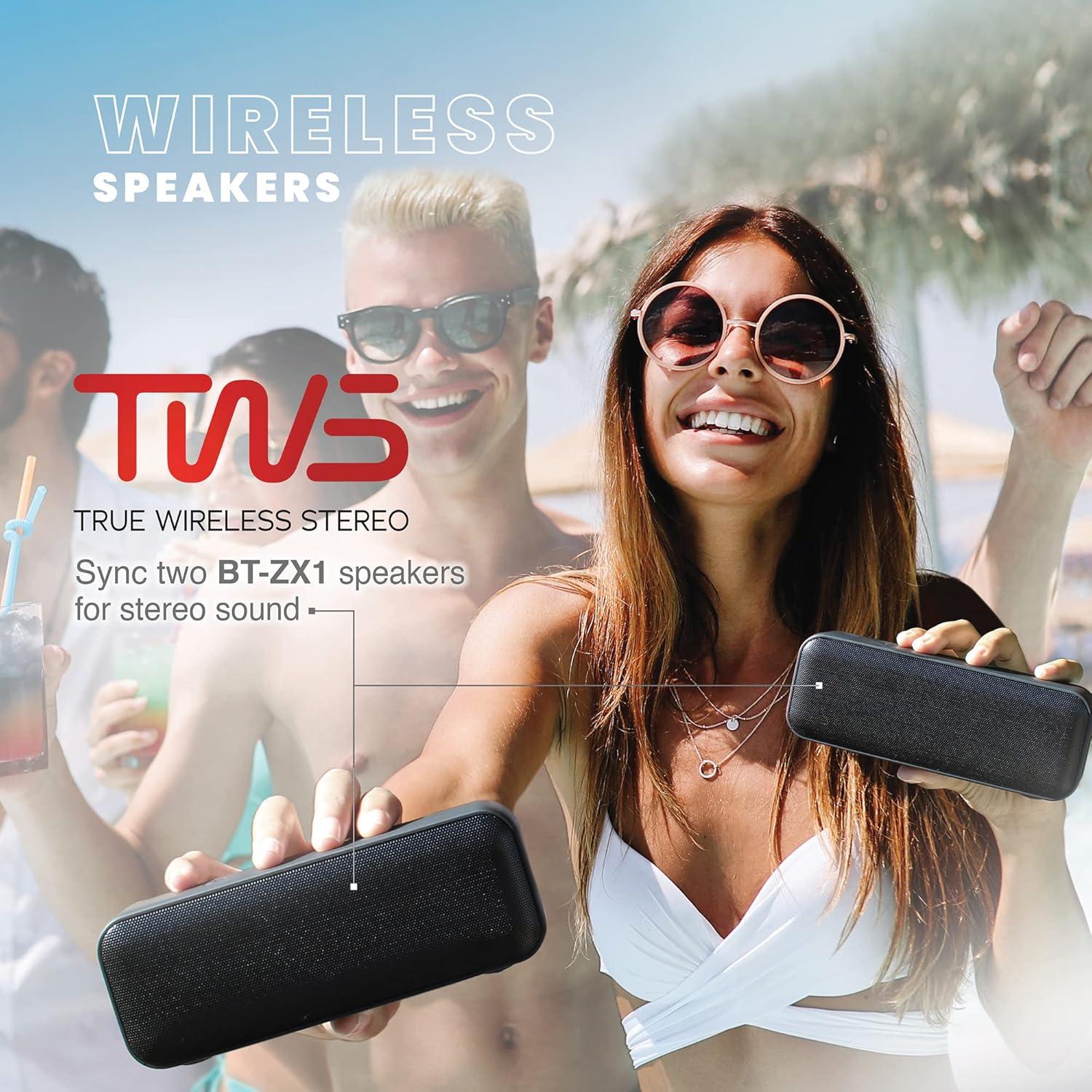 Altavoz Portátil Bluetooth QFX BT-ZX1 Impermeable 24h