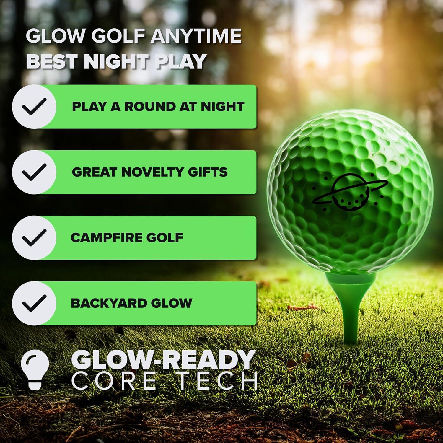 Bolas de Golf Supernova Glow - 12 Unidades Brillantes para Noche