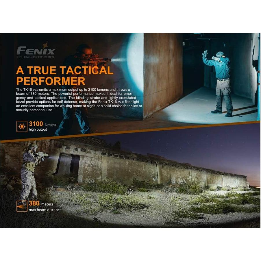 Linterna Táctica Fenix TK16 V2.0 3100 Lúmenes USB-C