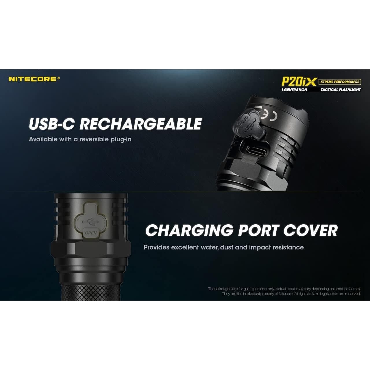 Linterna táctica Nitecore P20iX 4000 lúmenes recargable USB-C