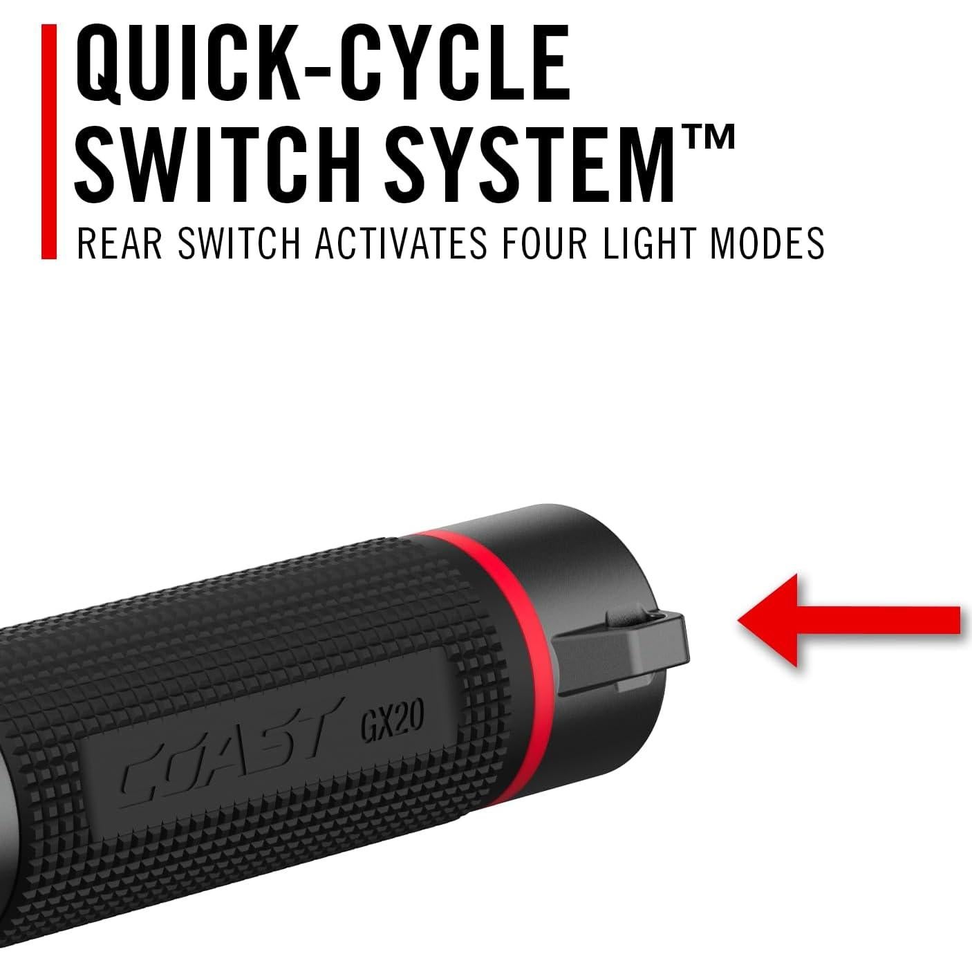 Linterna LED Coast GX20 1200 Lúmenes IP67 a Prueba de Agua